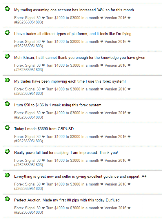ebay forex signal 30 testimonials